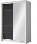 MIRJAN24 Schiebet&uuml;renschrank mit Spiegel Lungo III, Kleiderschrank mit