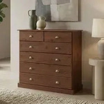 Kommode PARIS aus Massivholz, Kastanie Finish - Apothekerkommode aus...