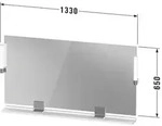 Duravit Sivida Spiegel, chrom, 1330x36x650mm, Aufsatzleuchte, Sensorschalter,