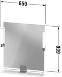 Duravit Sivida Spiegel, chrom, 650x36x650mm, Aufsatzleuchte, Sensorschalter,