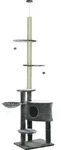 PawHut Kratzbaum Deckenhoch H&ouml;henverstellbar 220-265cm Katzenbaum mit...