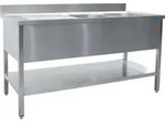 Saro Sp&uuml;ltisch Mit 2 Becken, Rechts - 700 Mm Tiefe, 1800Mm