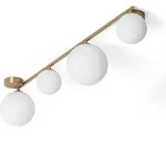Deckenleuchte aus Metall und Glas Moonlight Brass 4 Spots Wei&szlig; - Wei&szlig;