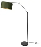 Stehleuchte Schwarz Verstellbar mit Gr&uuml;nem Schirm und Goldener Innenseite 50cm