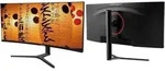 JAPANNEXT JN-IPS340UWQHD60C-C65W-HS, 86,4 cm (34"), 3440 x 1440 Pixel, UltraWide Quad
