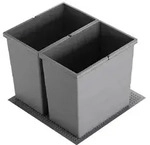 Hailo Abfallsammler 3301772 Allegro 380 Einsatz 2x 28 Liter Dunkelgrau -...
