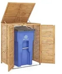 COSTWAY M&uuml;lltonnenhaus Holz, f&uuml;r M&uuml;lltonne 120L, M&uuml;lltonnenverkleidung,