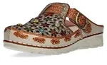 Laura Vita Damen Clog mit Cut-Outs und ornamentalem Muster Dorry 01, Gr&ouml;&szlig;e:37...