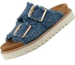 Mustang Damen Pantolette Blau (Jeans) - Blau - 36