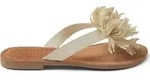 Lazamani Pantoletten Pantoletten Leder/Textil - Wei&szlig; - 36