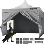 VEVOR Pavillon 304,8x304,8x320cm Gartenzelt 500D PolyurethanSilber-Gewebe