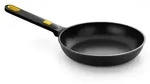BRA Daily Pro | Bratpfanne 22 cm, schwarz und gelb, Aluminiumguss, Vollinduktion,