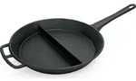 Riesenpfanne / Jahrmarktpfanne, Gusseisen, &Oslash; 65-80 cm, Stielgriff / Mittelsteg :