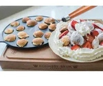 RONNEBY BRUK Poffertjes-Pfanne Maestro Gusseisen mit braunem Buchenholzgriff...