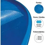 Solarplane, Solarfolie f&uuml;r Pool achtform, Gr&ouml;&szlig;e w&auml;hlbar, 400 &mu;m, Rand ums&auml;umt