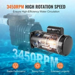 VEVOR 1 PS Poolpumpenmotor, 56Y Rahmen, 115V(9 Ampere)/230V(4.5 Ampere)...