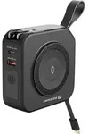 Swissten, All-in-One Powerbank Pro MagSafe USB USB-C mit Reiseadaptern, Schwarz...