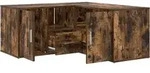 vidaXL Eckregal R&auml;uchereiche 160x40x45 cm Holzwerkstoff - Braun
