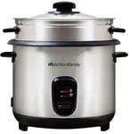 Melchioni Reiskocher 1,8L 800W Dampfgarer Antihaft Warmhaltefunktion - Silber