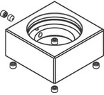 AXOR 93587000 Rosette f&uuml;r Griff Axor Edge - Silber
