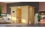 Karibu Sauna Innensauna Sonara Fronteinstieg ohne Zubeh&ouml;r 259x210x206 cm mit