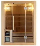 Sauna RIGA f&uuml;r 3 Personen, 150x120x190 cm, aus HEMLOCK, inklusive Saunaofen