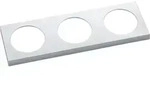 Berker Integro Pure Steckdosen-Rahmen 3-fach, KS chrom matt galvanisiert - Wei&szlig;