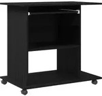 vidaXL Computertisch Eiche schwarz 80x50x75 cm Holzwerkstoff - Schwarz