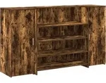 vidaXL Empfangstheke R&auml;uchereiche 180x50x103,5 cm Holzwerkstoff - Braun