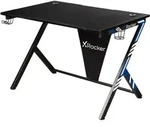 Xrocker Ocelot Gaming Tisch Schw+Sticker - Schwarz/Blau/Rot
