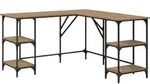vidaXL Schreibtisch Artisan-Eiche 139 x 139 x 75 cm Holzwerkstoff - Braun