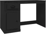 vidaXL Schreibtisch mit Schublade Schwarz 115x50x75 cm Holzwerkstoff - Schwarz