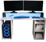 MIRJAN24 Gaming Schreibtisch Gamer 1, Computertisch mit Beleuchtung LED RGB,...