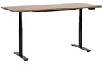 BELIANI Schreibtisch Braun/Schwarz Melamin 180x80cm Elektrisch H&ouml;henverstellbar