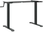 vidaXL Gestell f&uuml;r Sitz-Steh-Schreibtische (94-135)x60x(70-114) cm - Schwarz