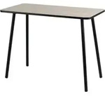 PAPERFLOW easyHome HOPM Schreibtisch eiche rechteckig, 4-Fu&szlig;-Gestell schwarz...