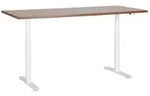 BELIANI Schreibtisch Braun/Wei&szlig; Melamin 180x80cm Elektrisch H&ouml;henverstellbar