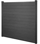 WPC-Sichtschutz Savoie, Windschutz Zaun, WPC-Pfosten Basiselement, 1,95m...
