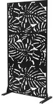 ML-Design Metall-Sichtschutz Roma 90x180 cm aus Stahl Raumteiler mit 3 Paneele