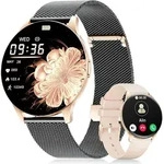 LIGE Damen Smartwatch mit Telefonfunktion 1.43 Zoll AMOLED Display Fitnessuhr mit 120