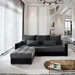 Masseno Ecksofa KOS PIK mit Schlaffunktion L-Form, Sofa mit Bettkasten,