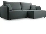Selsey Kassian - Ecksofa mit Schlaffunktion und Bettkasten, grau, rechts - Grau