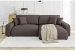 S-STYLE M&Ouml;BEL - Emma Ecksofa mit Schlaffunktion und Bettkasten in Cord-Stoff