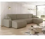 MIRJAN24 Wohnlandschaft Piano U, Wohnzimmer Eckcouch mit Bettkasten und