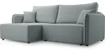 Selsey Kassian - Ecksofa mit Schlaffunktion und Bettkasten, hellgrau, links -