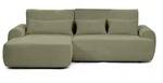 Ecksofa OLIVER mit Schlaffunktion & Bettkasten, Boucl&eacute; Gr&uuml;n, Eckseite links -...