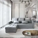 Masseno Ecksofa KOS PIK M mit Schlaffunktion L-Form, Sofa mit Bettkasten,