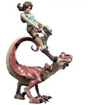 Tomb Raider Mini Epics Vinyl Figur Lara Croft & Raptor 24 cm - Rosa