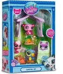 Bandai Spielset Littlest Pet Shop Camping Abenteuer Tierfiguren und Zubeh&ouml;r