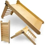 Holz-Kinderrutsche mit Leiter &ndash; Klappbar und sicher f&uuml;r den Innenbereich